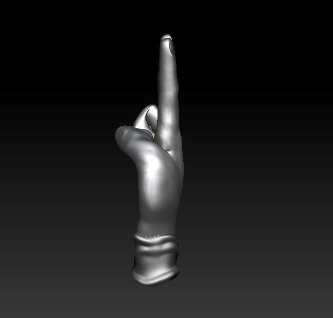 Hand-piece sign 3D print model_3
