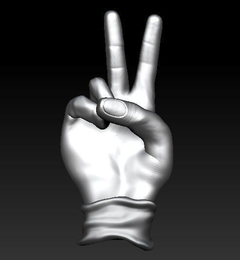 Hand-piece sign 3D print model_2
