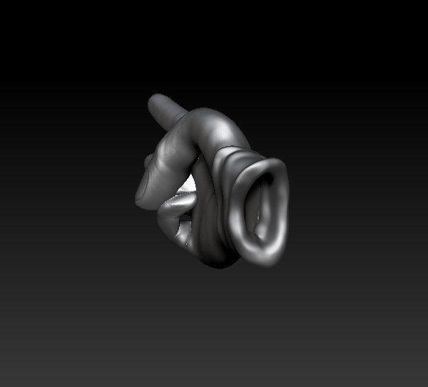 Hand-piece sign 3D print model_4