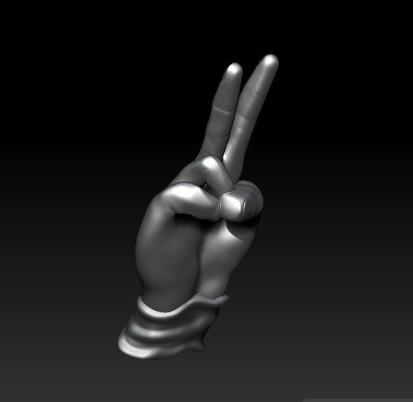 Hand-piece sign 3D print model_5