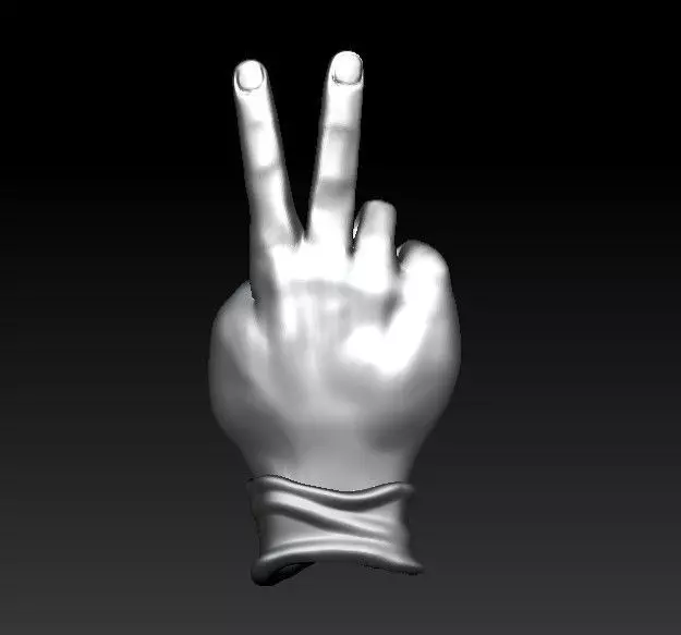 Hand-piece sign 3D print model_0