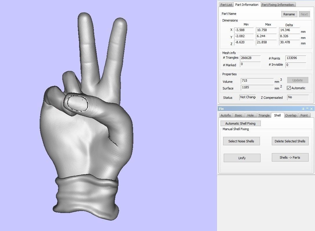 Hand-piece sign 3D print model_7