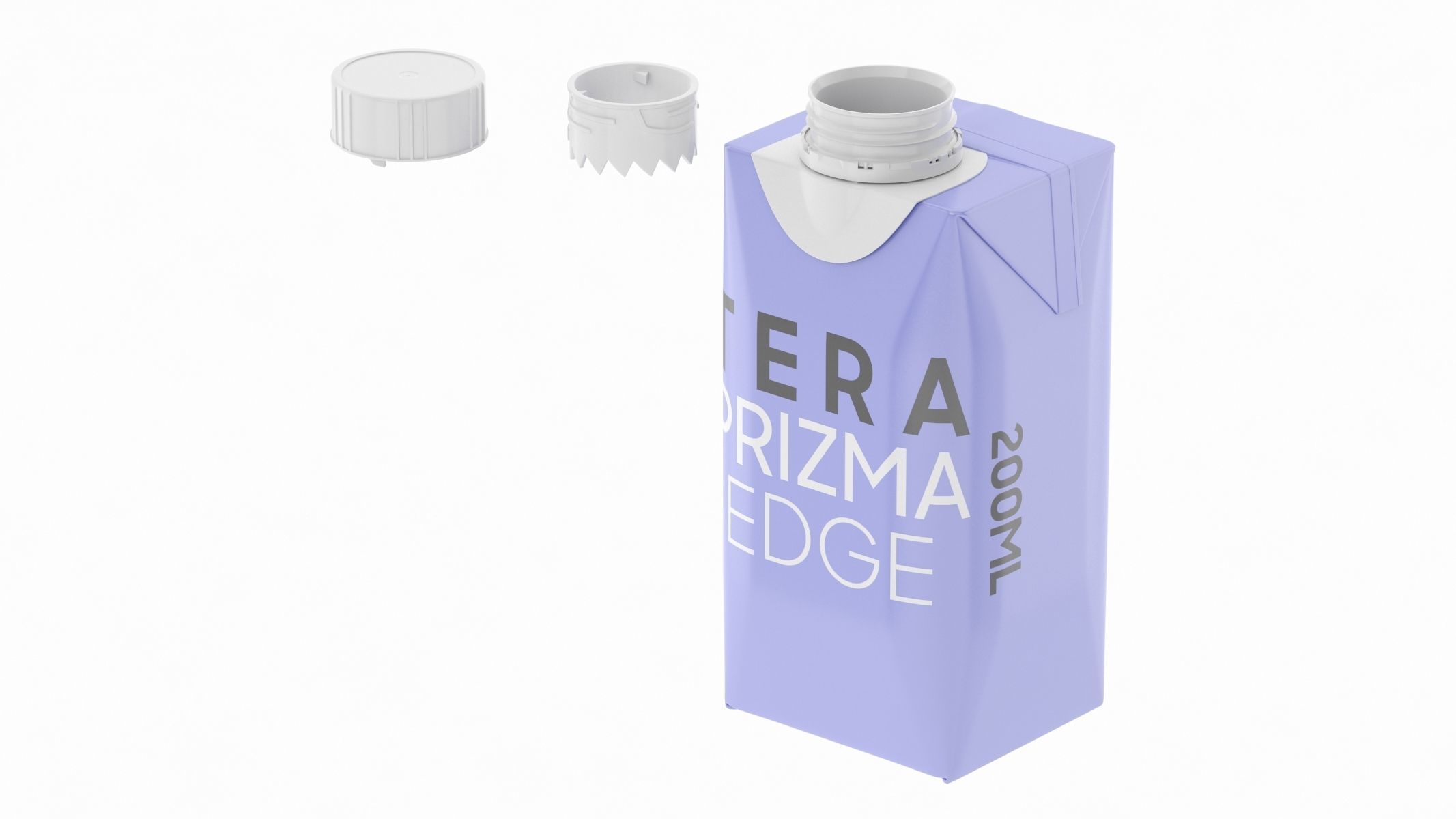 Milk Carton Juice Box 200ml 3D model_1