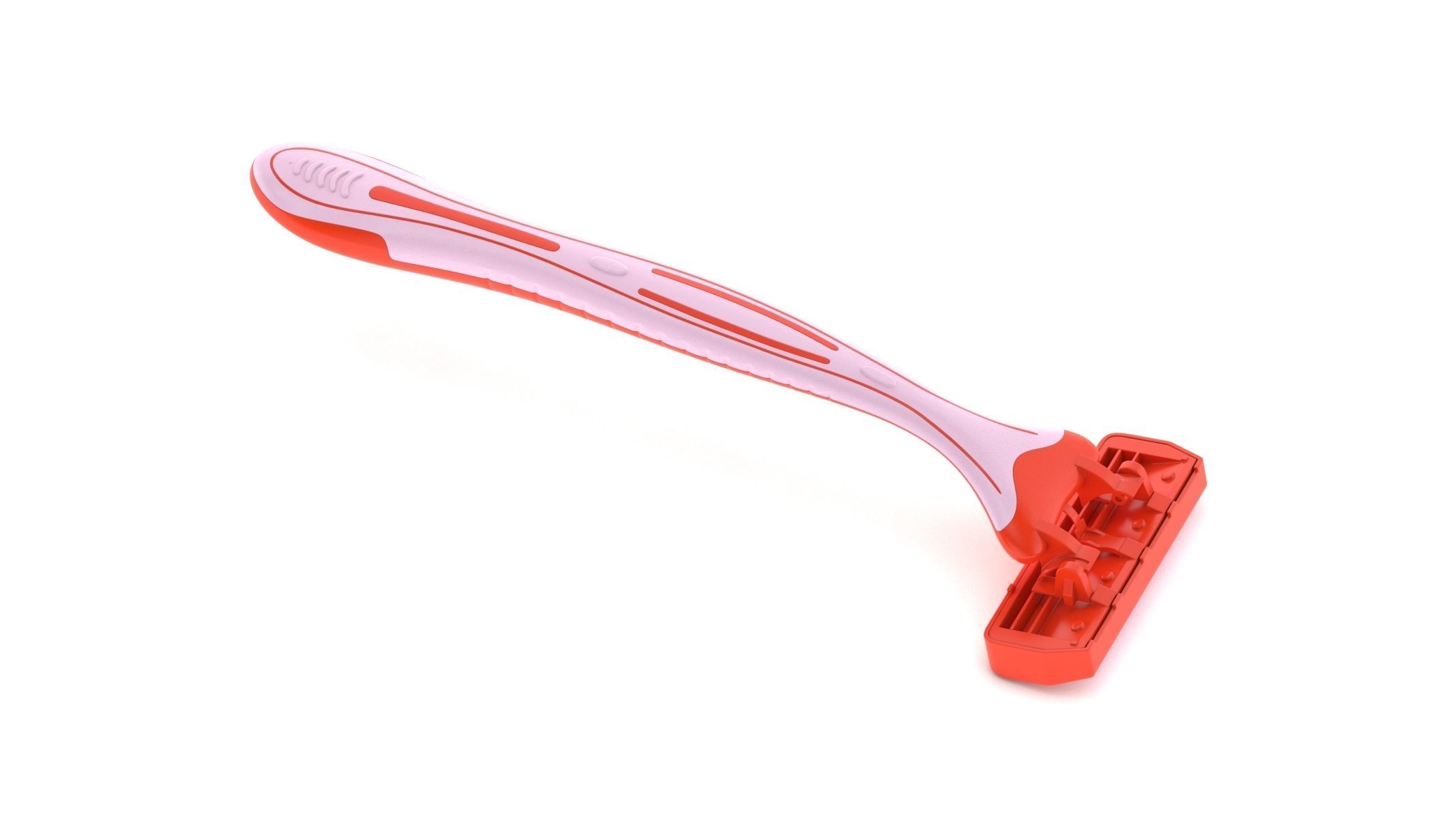 Woman Triple Blade Razor 3D model_1