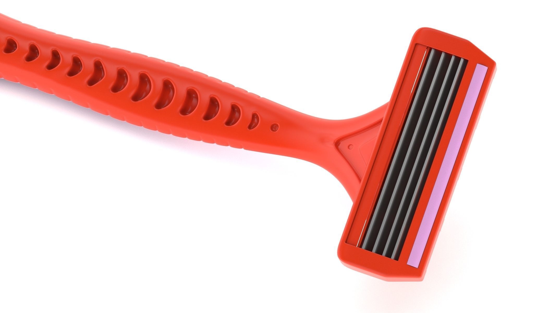 Woman Triple Blade Razor 3D model_9