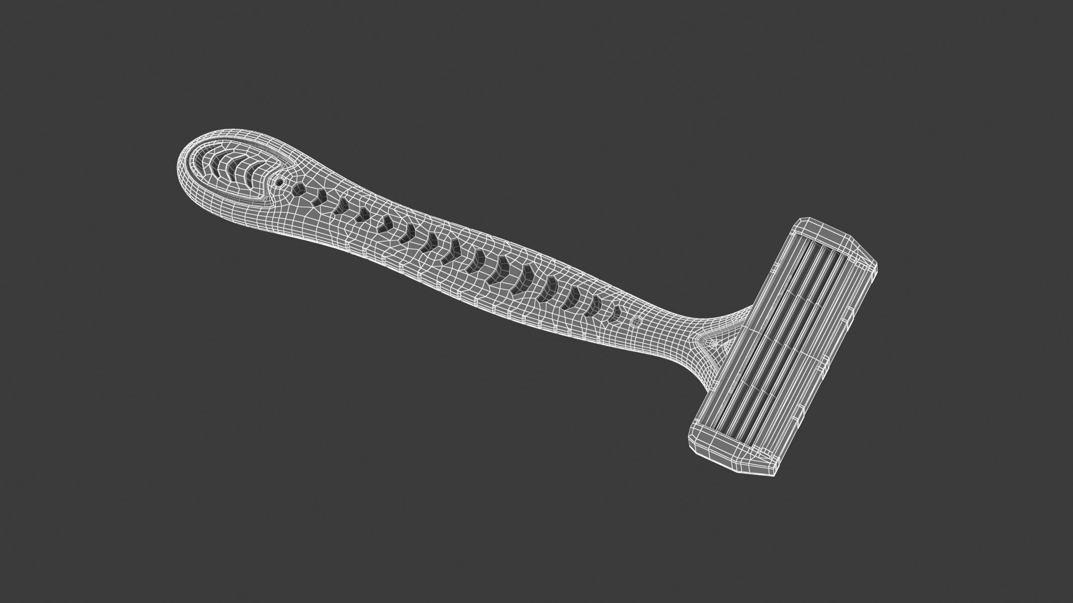 Woman Triple Blade Razor 3D model_14