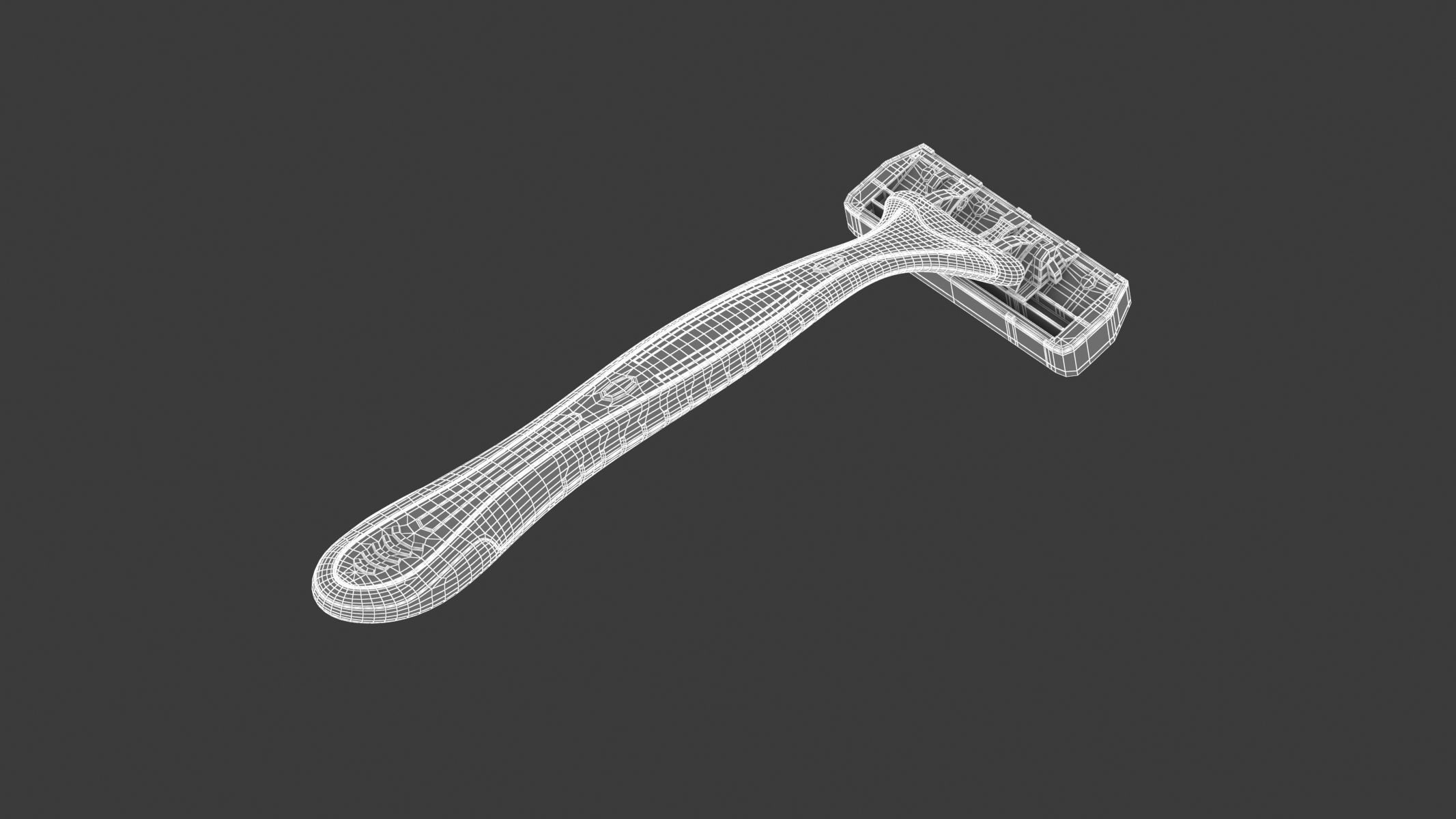 Woman Triple Blade Razor 3D model_12