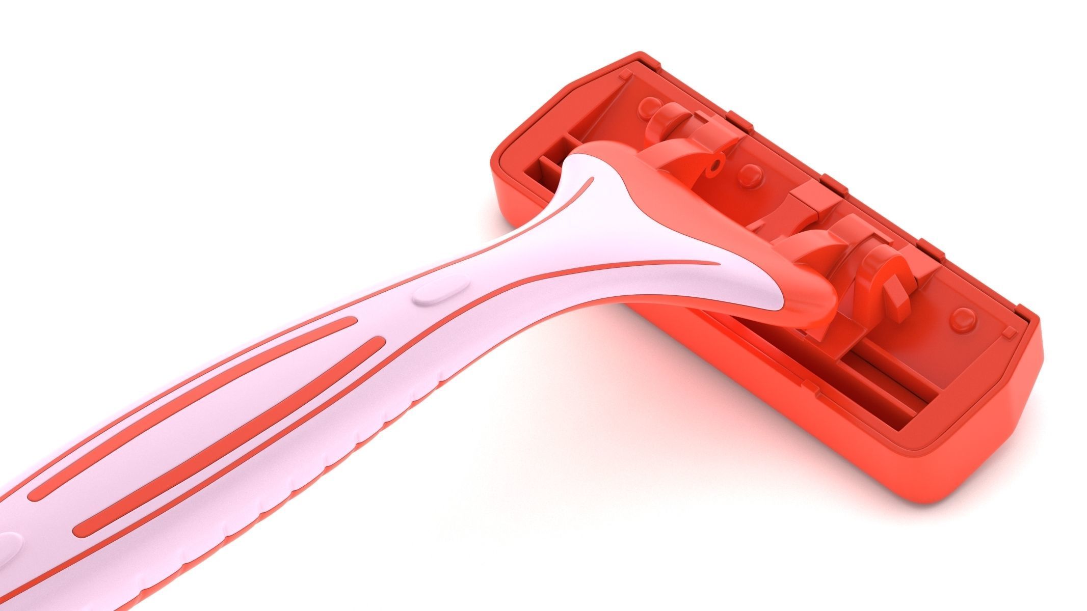 Woman Triple Blade Razor 3D model_7