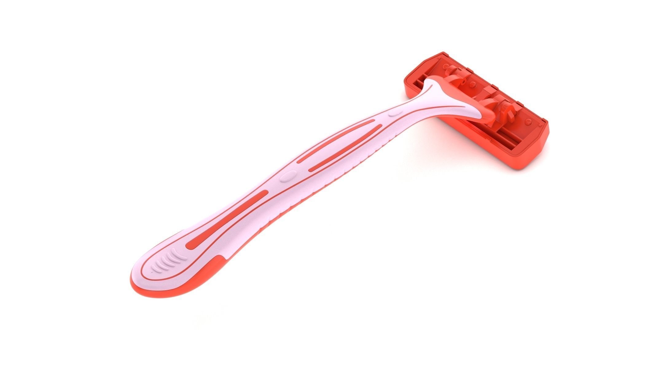 Woman Triple Blade Razor 3D model_2