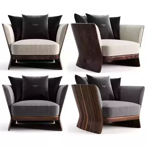 Bentley Home Newent Armchair 3D model