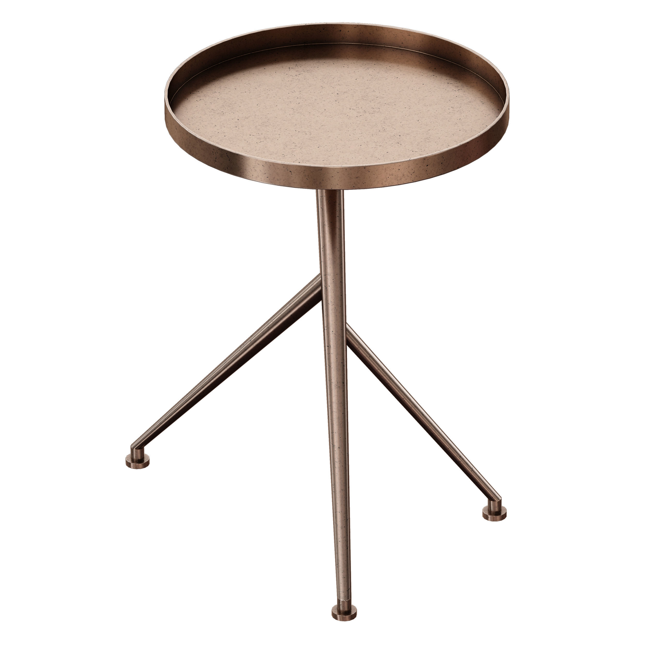 Cecilia Antique Rust Metal Accent Table Crate and Barrel 3D model_8