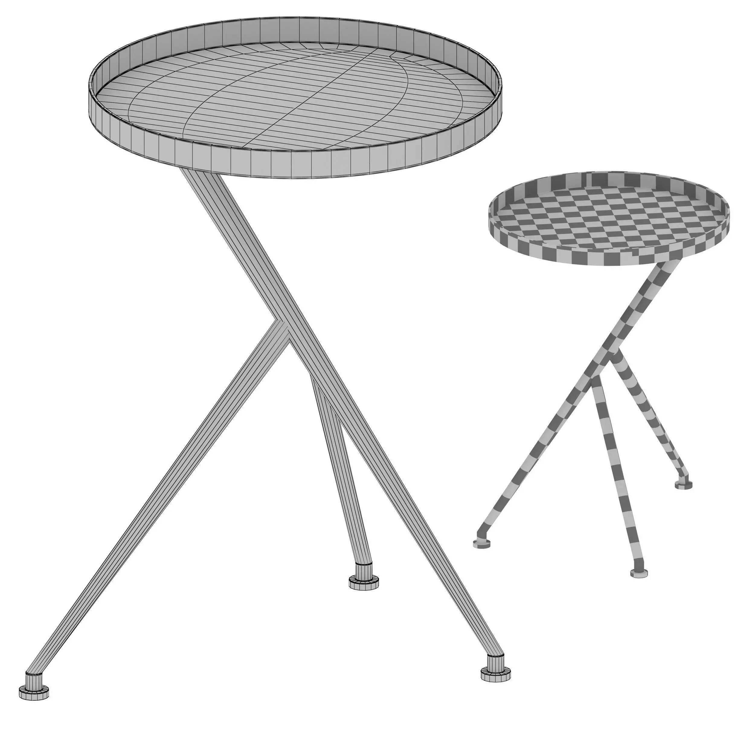 Cecilia Antique Rust Metal Accent Table Crate and Barrel 3D model_1