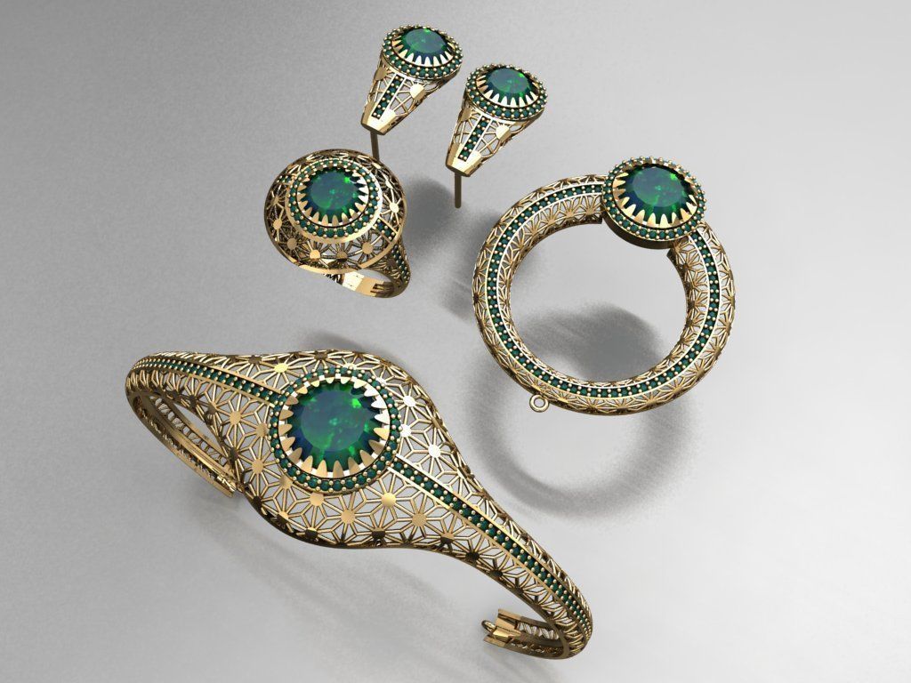 Z14- Diamond set 3D print model_5