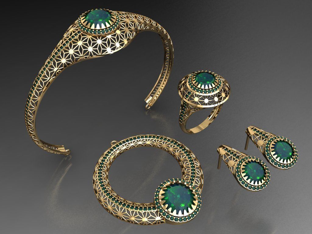 Z14- Diamond set 3D print model_1