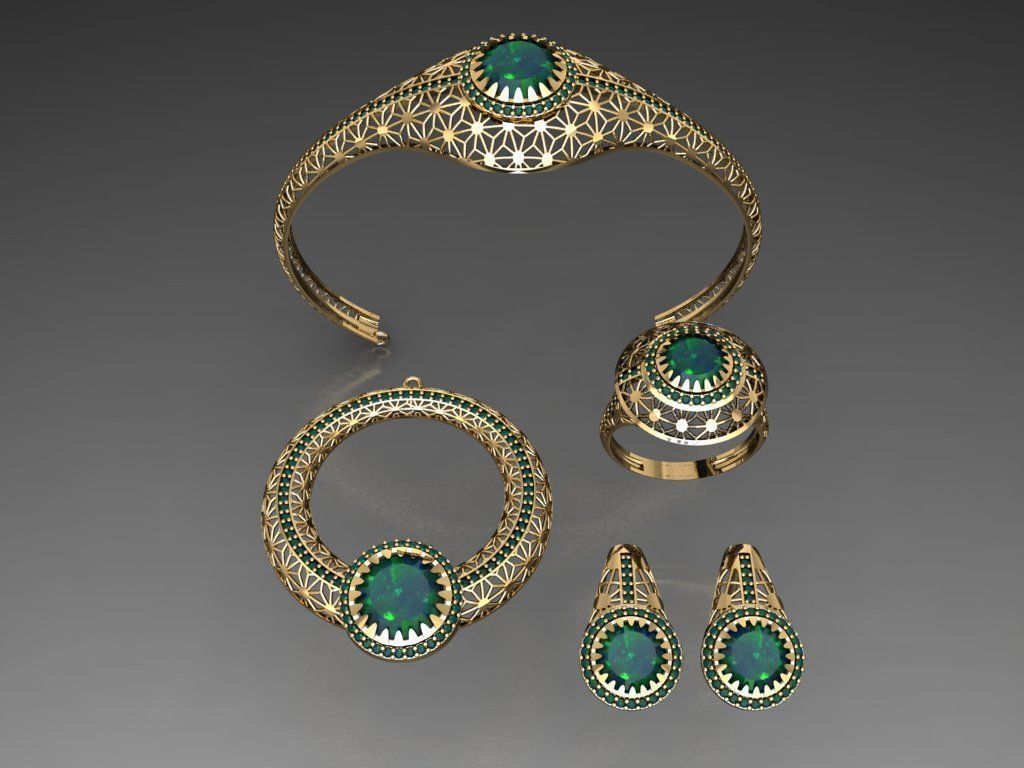 Z14- Diamond set 3D print model_2