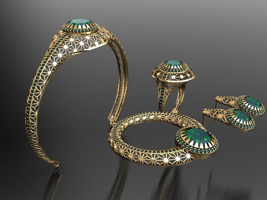 Z14- Diamond set 3D print model_4