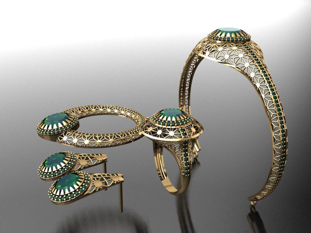 Z14- Diamond set 3D print model_3