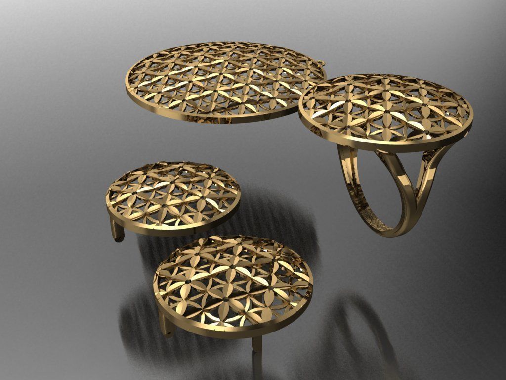 Z16- Diamond set 3D print model_4