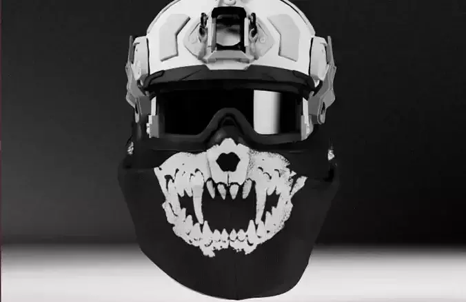 Ops Force Mandible Low-poly 3D model