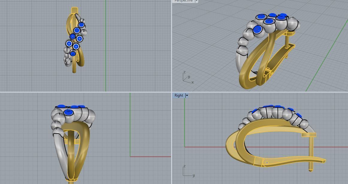 Ring and Earrings 49 3D print model_11