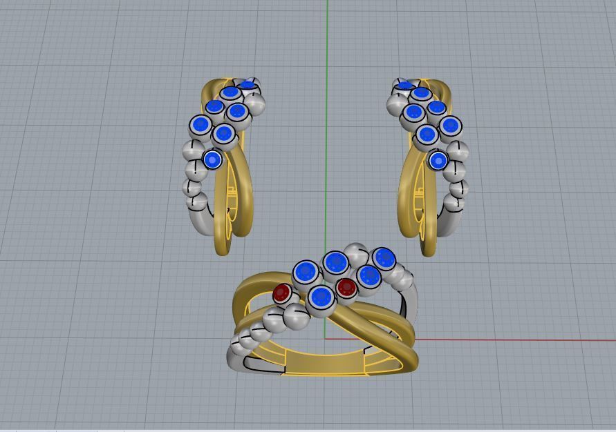 Ring and Earrings 49 3D print model_5