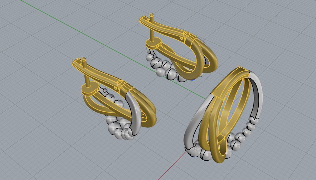 Ring and Earrings 49 3D print model_6