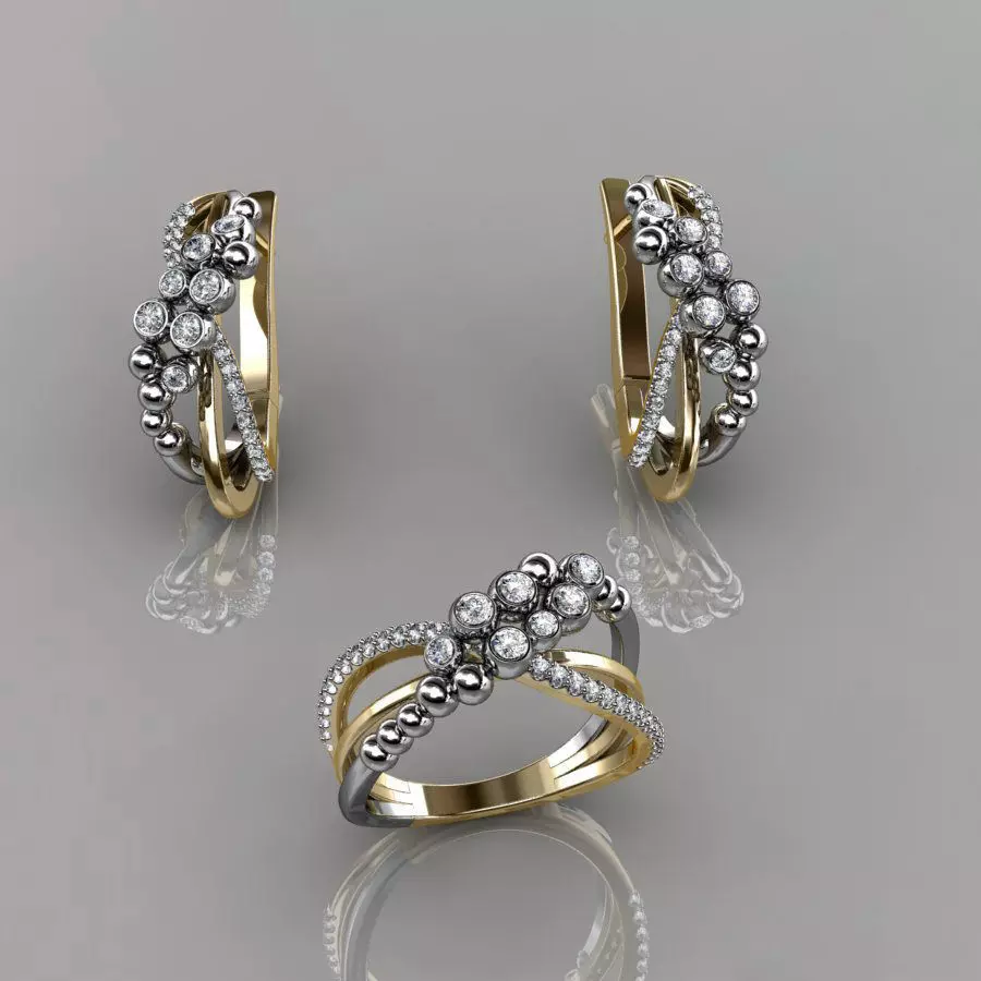 Ring and Earrings 49 3D print model_0