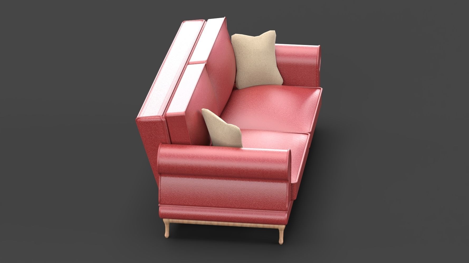 Leather Sofa 3D model_3