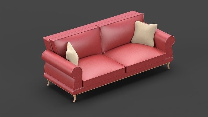 Leather Sofa 3D model