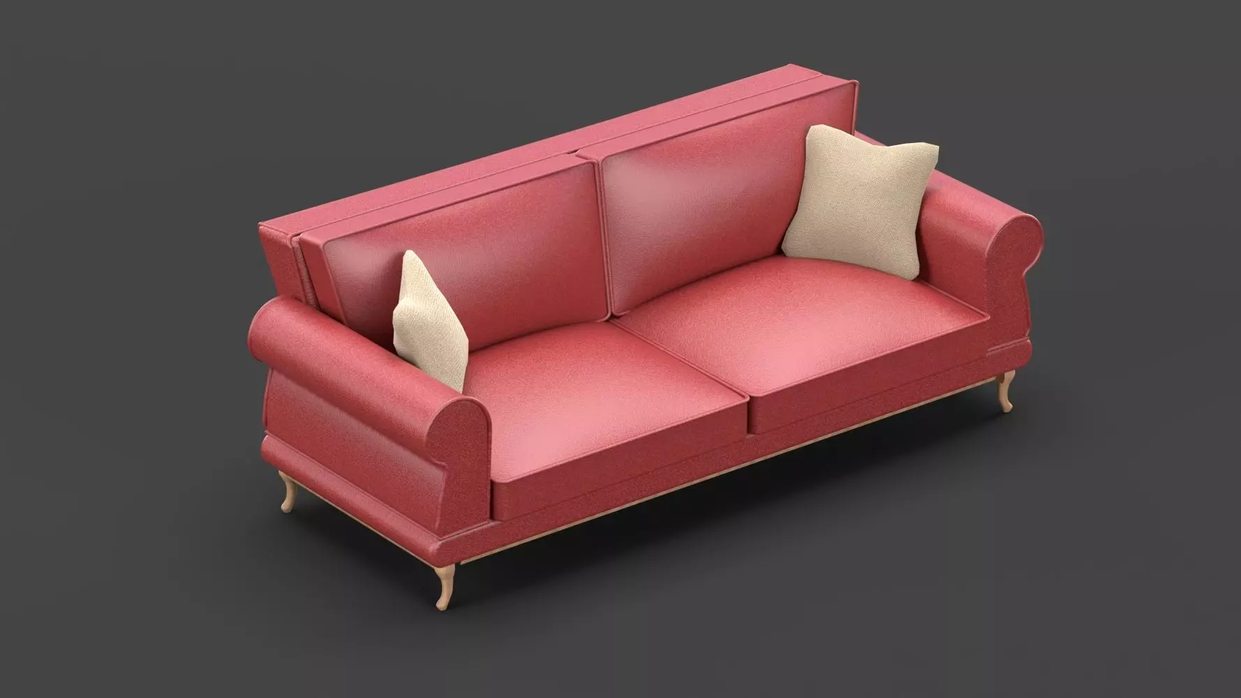 Leather Sofa 3D model_0