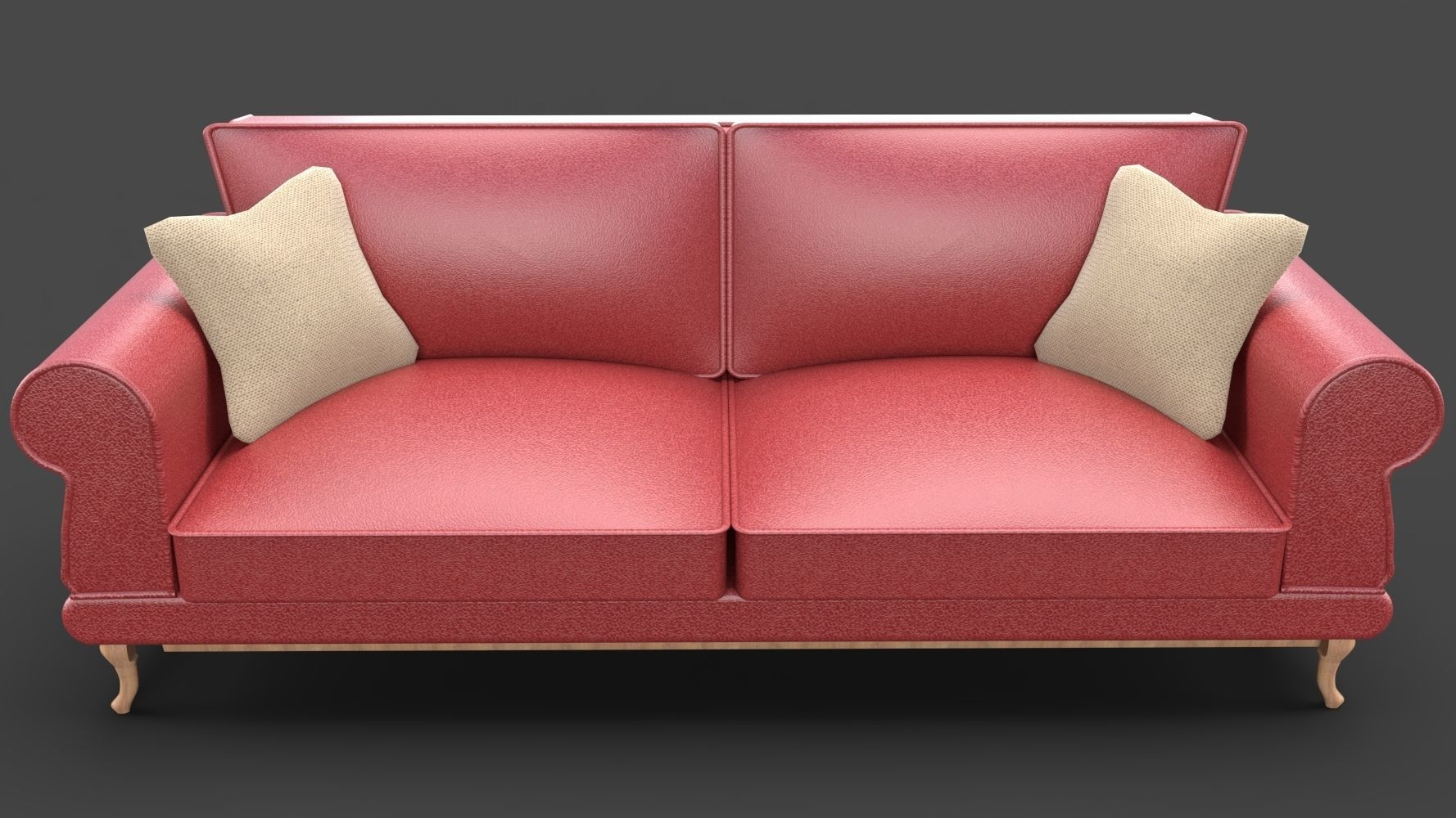 Leather Sofa 3D model_2