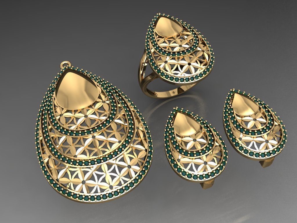 Z30- Diamond set 3D print model_3