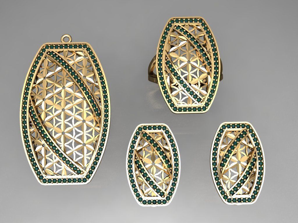 Z32- Diamond set 3D print model_1