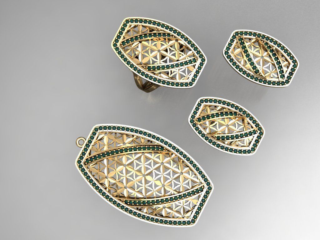 Z32- Diamond set 3D print model_4