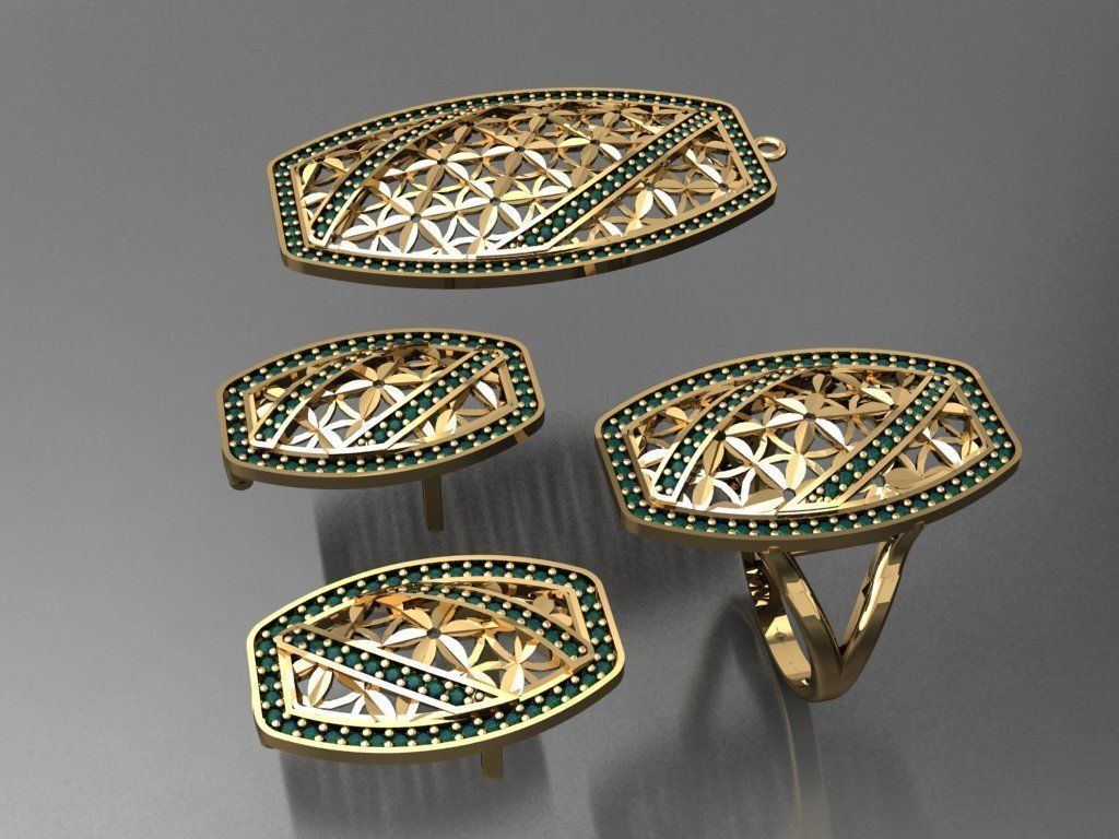 Z32- Diamond set 3D print model_2