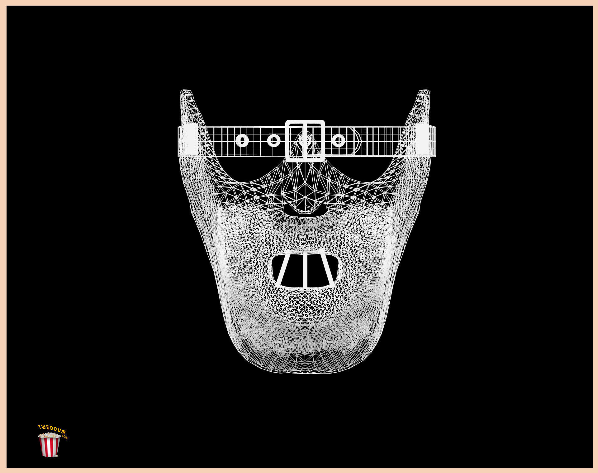 Dr Hannibal Lecter Mask - Anthony Hopkins - High Quality 3D model_2