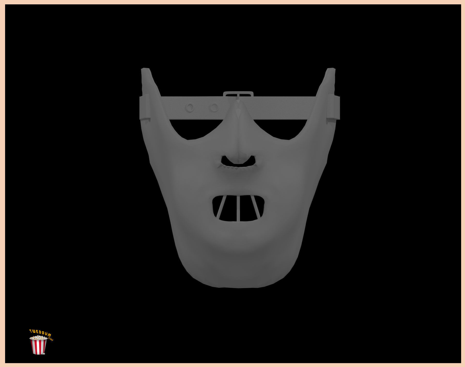 Dr Hannibal Lecter Mask - Anthony Hopkins - High Quality 3D model_1