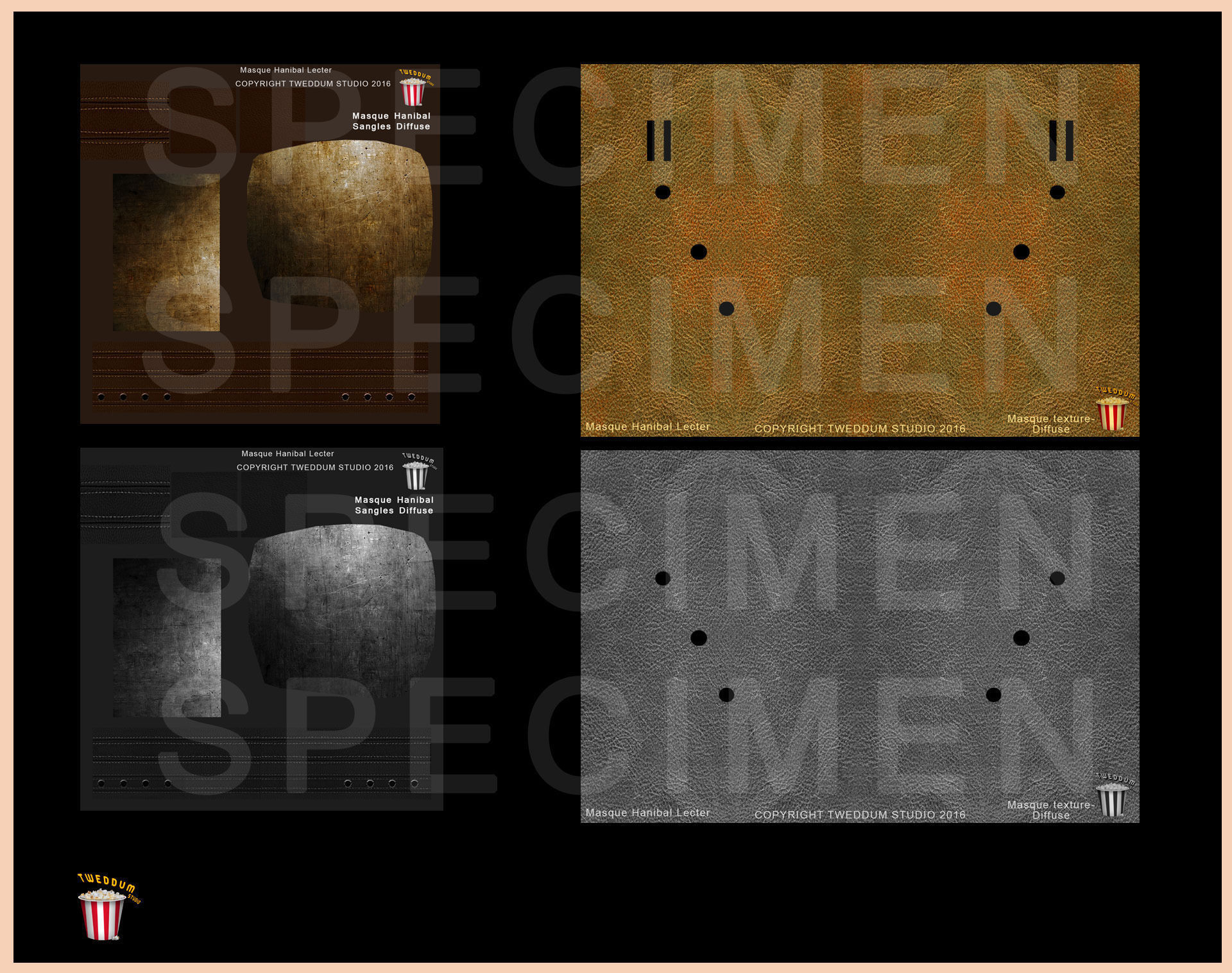 Dr Hannibal Lecter Mask - Anthony Hopkins - High Quality 3D model_3