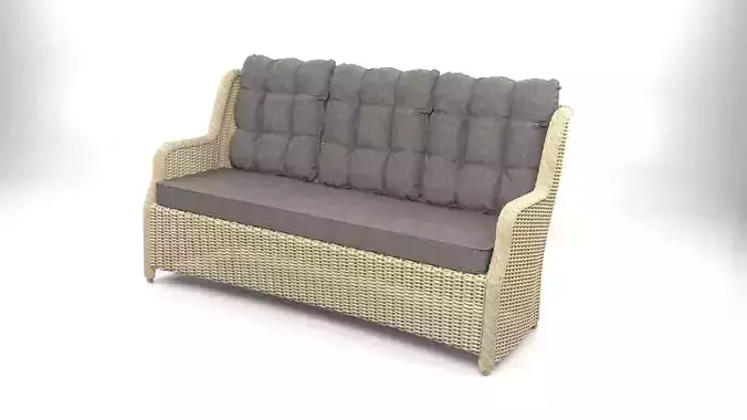 Wicker garden sofa