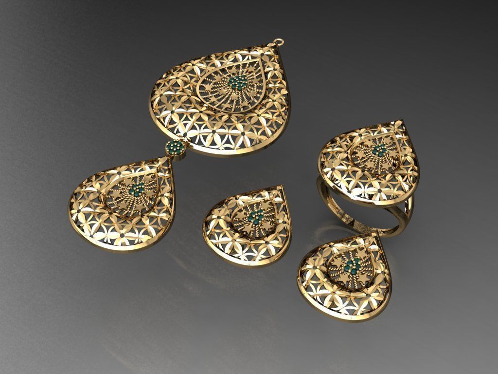 Z38- Diamond set 3D print model_3