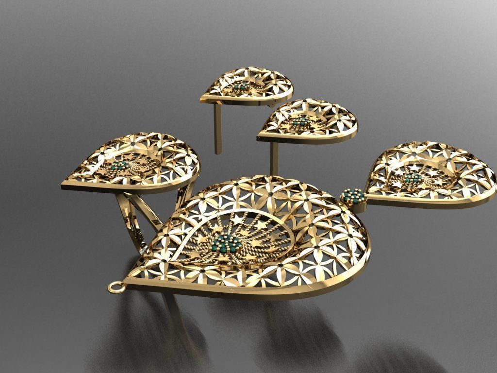 Z38- Diamond set 3D print model_5