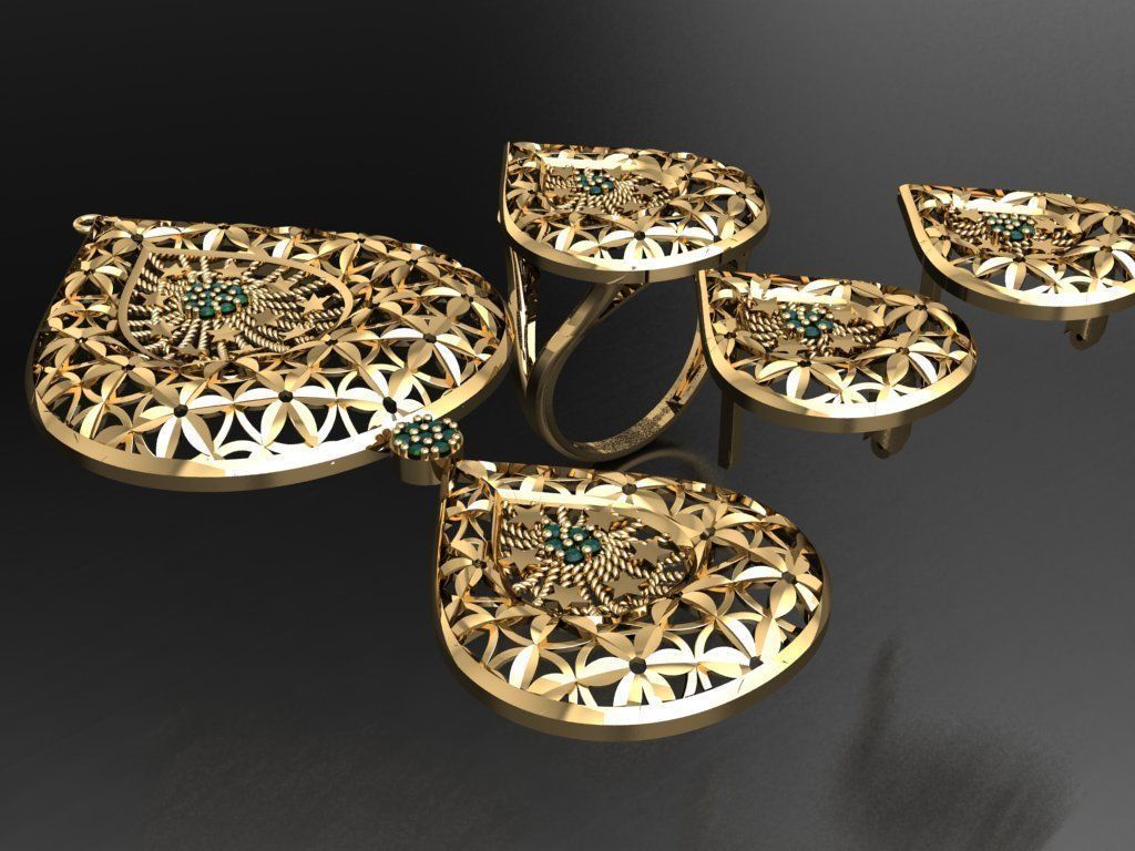 Z38- Diamond set 3D print model_4