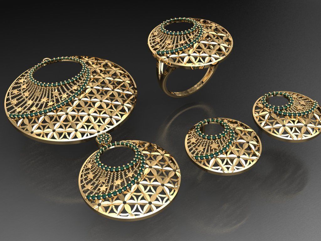 Z40- Diamond set 3D print model_3