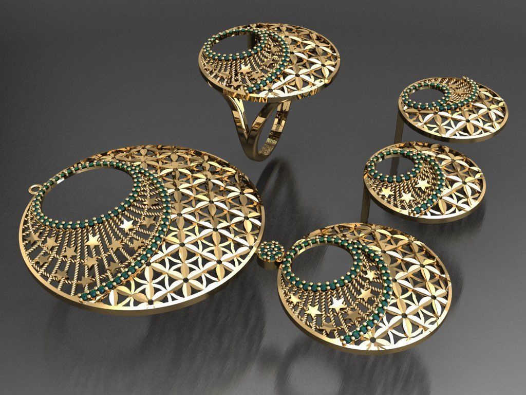 Z40- Diamond set 3D print model_4