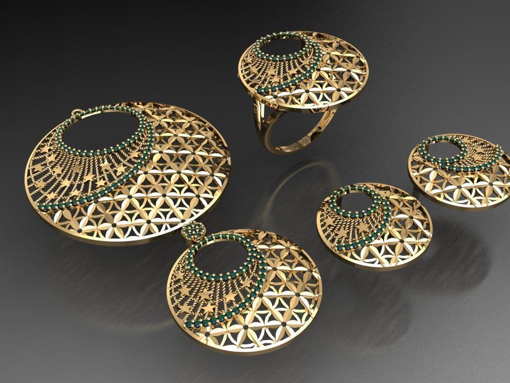 Z40- Diamond set 3D print model_1