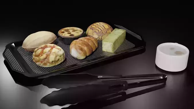 Breads And Tools 3D model