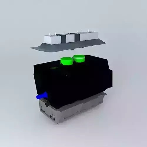 Motor container ship Free 3D model