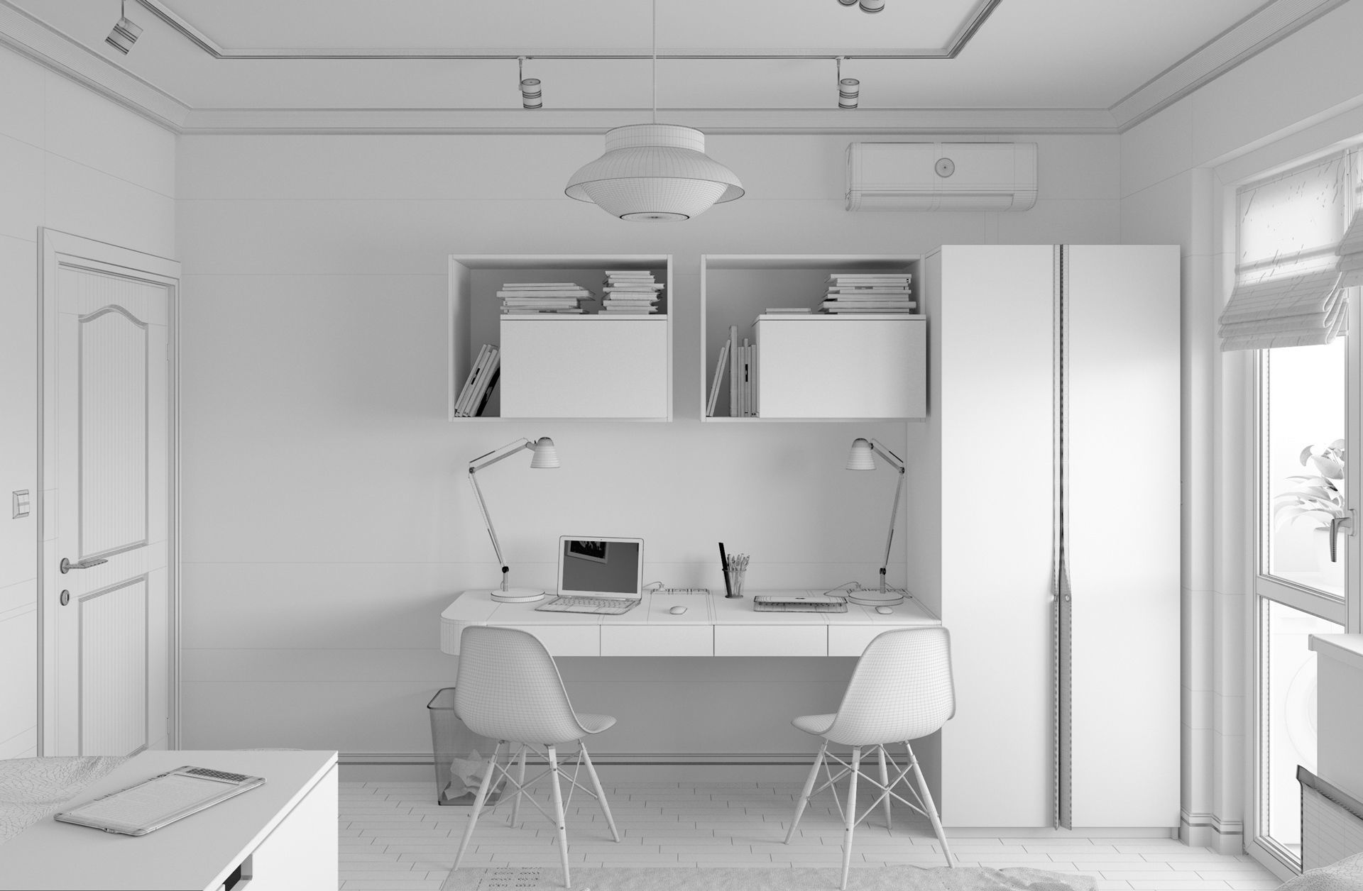 Kids Bedroom 3D model_7