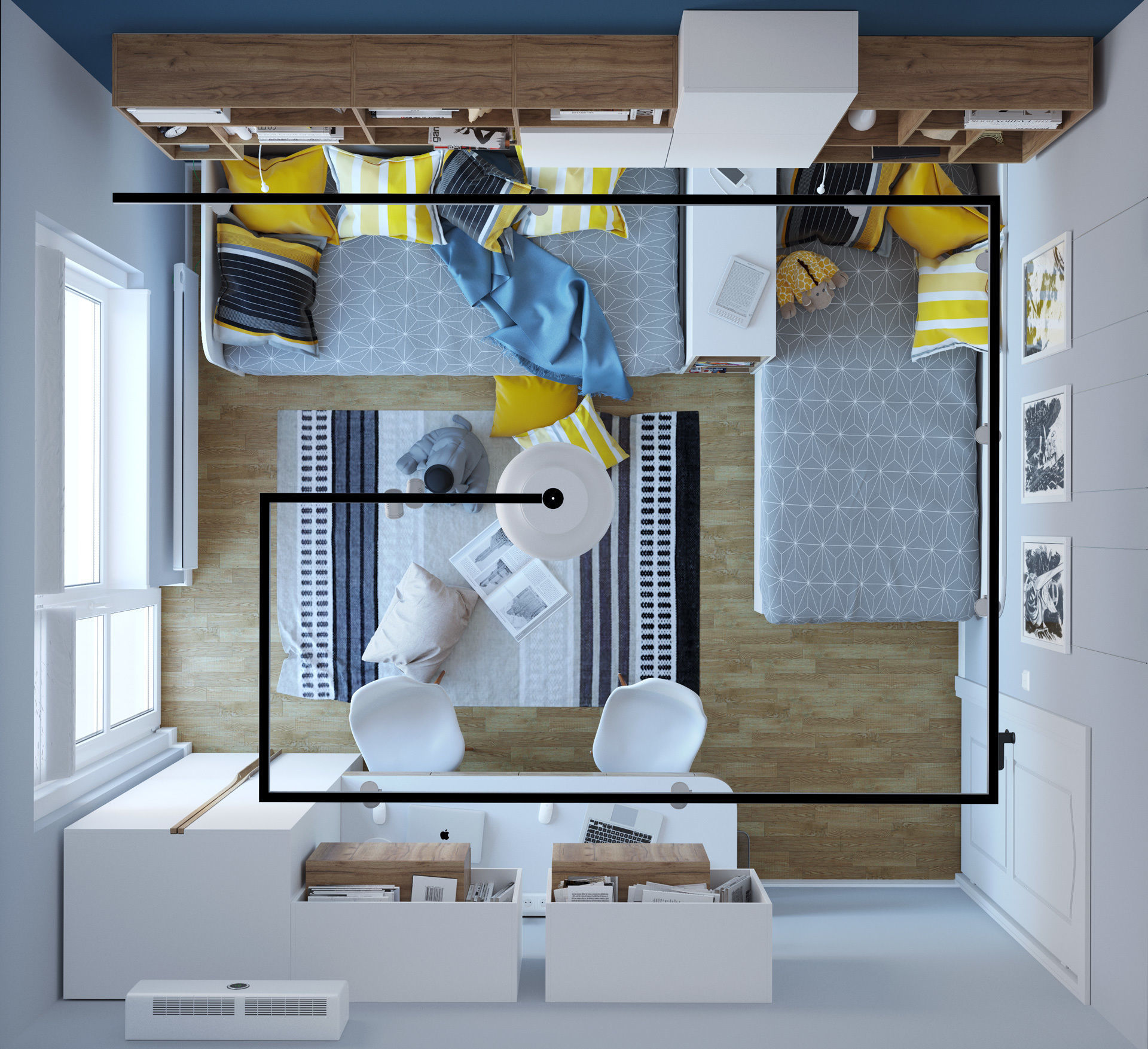 Kids Bedroom 3D model_6