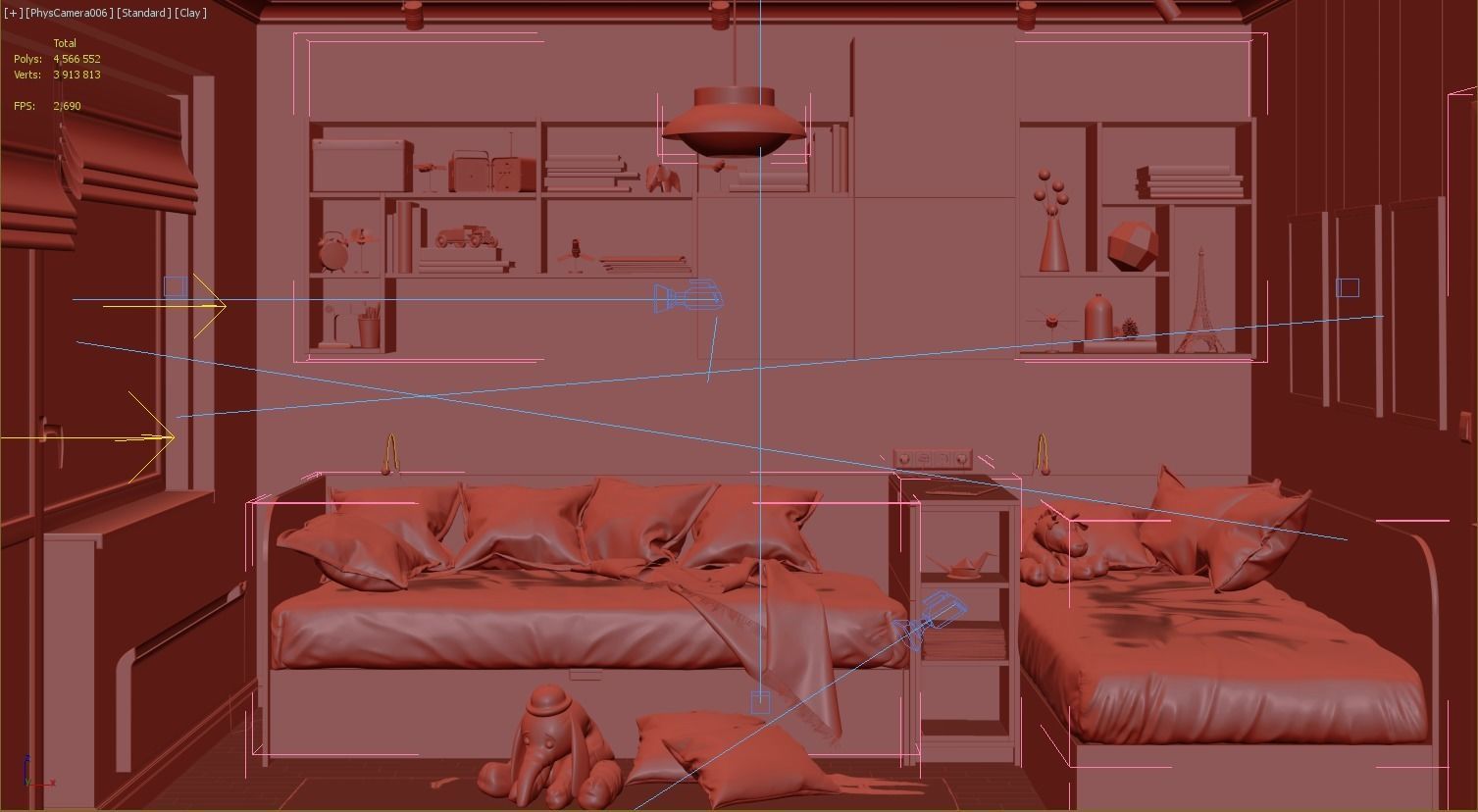 Kids Bedroom 3D model_8